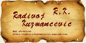Radivoj Kuzmančević vizit kartica